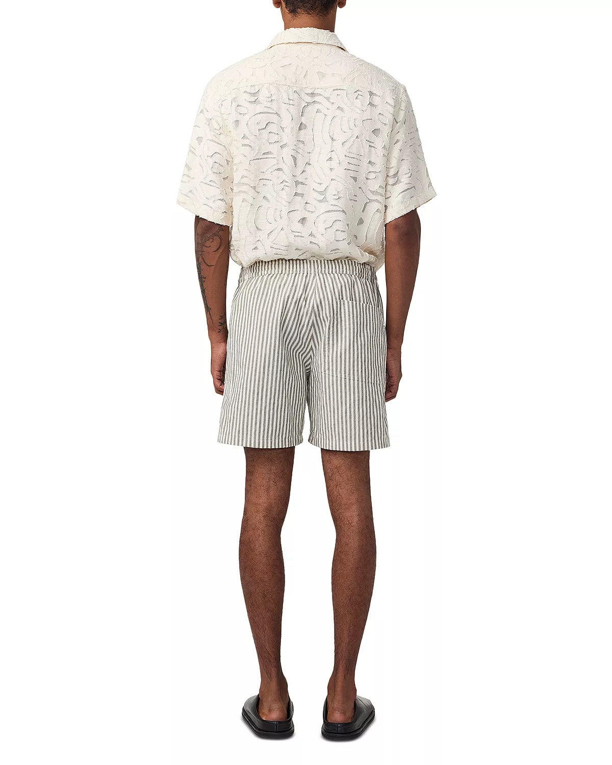 Gregor Striped Drawstring Shorts - 4