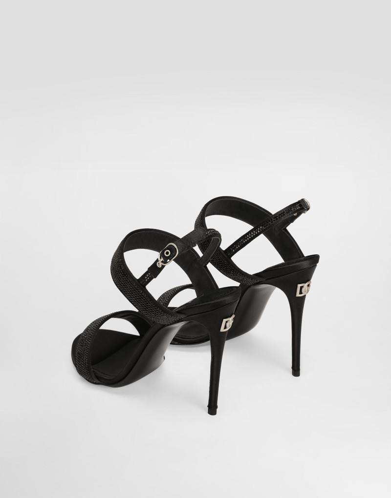 Dolce & Gabbana Satin sandals with fusible rhinestones outlook