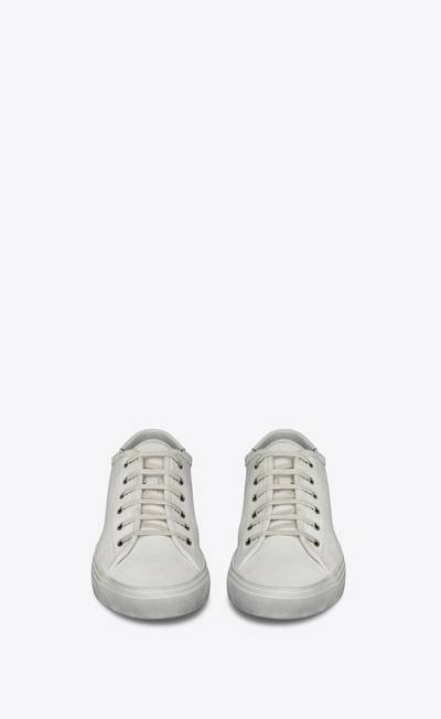 SAINT LAURENT malibu sneakers in canvas and leather outlook