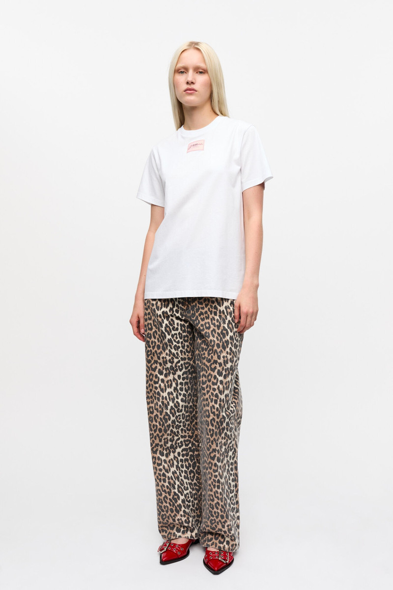 WHITE BASIC JERSEY RELAXED T-SHIRT 4