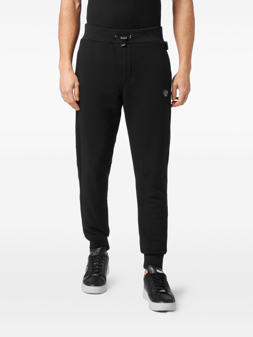 skull-studded track pants - 3