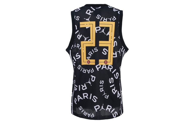 Jordan Air Jordan Paris Saint-Germain Printing Basketball Tops Vest Black CK9669-010 outlook
