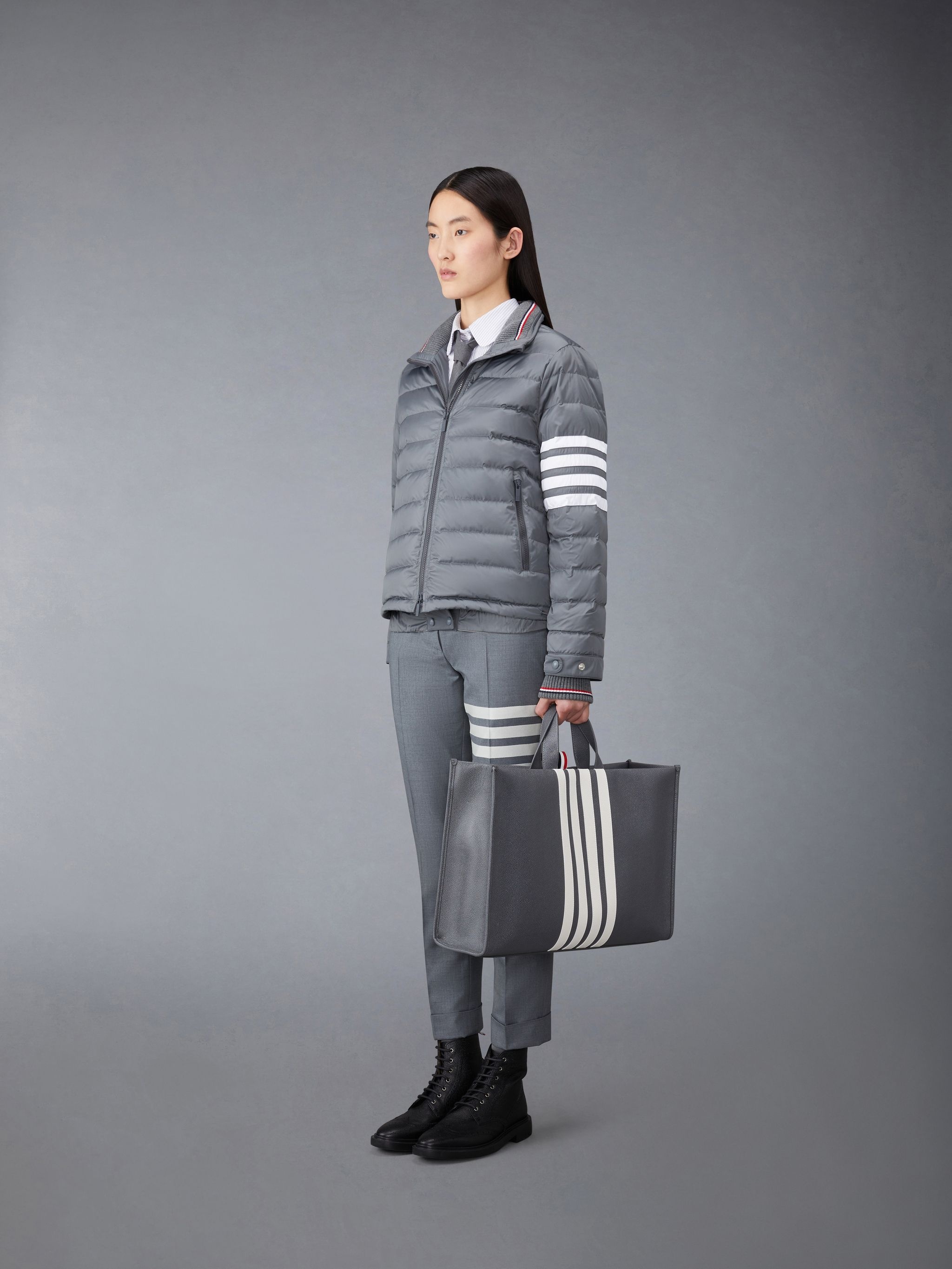 Pebble Grain 4-Bar Squared Tote - 4