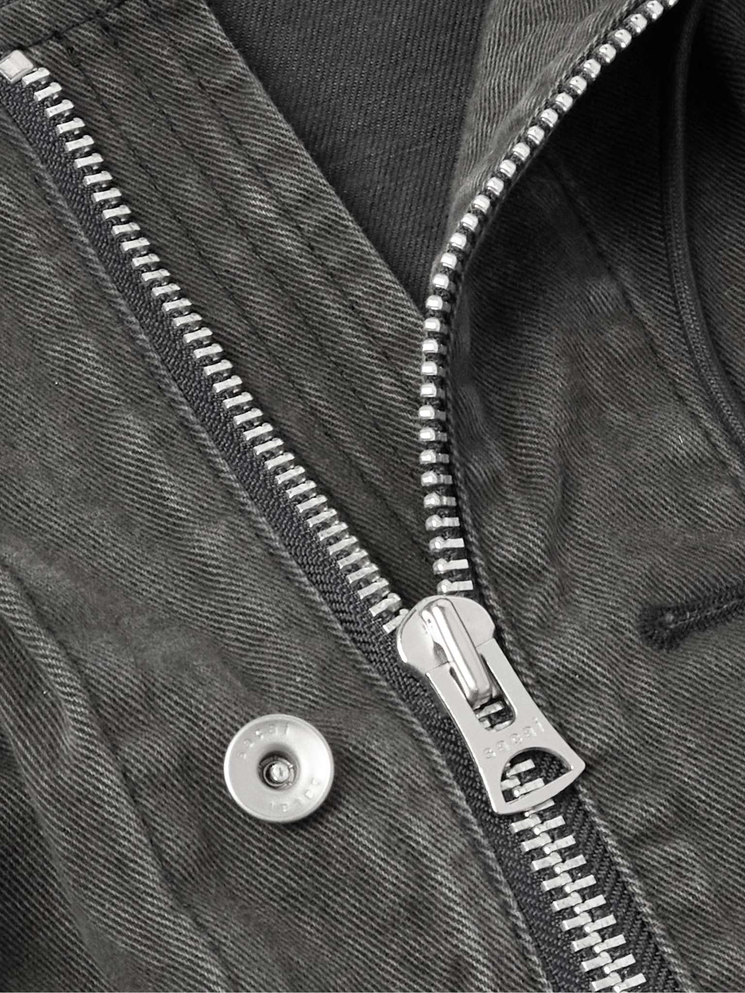 Hooded Denim Jacket - 4