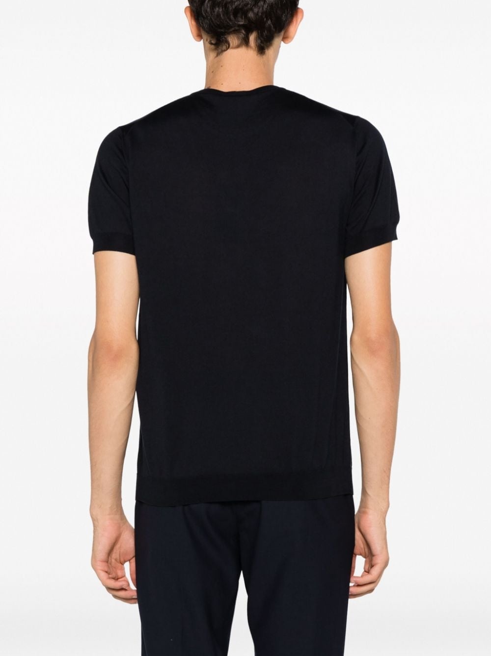 fine-knit crew-neck jumper - 4