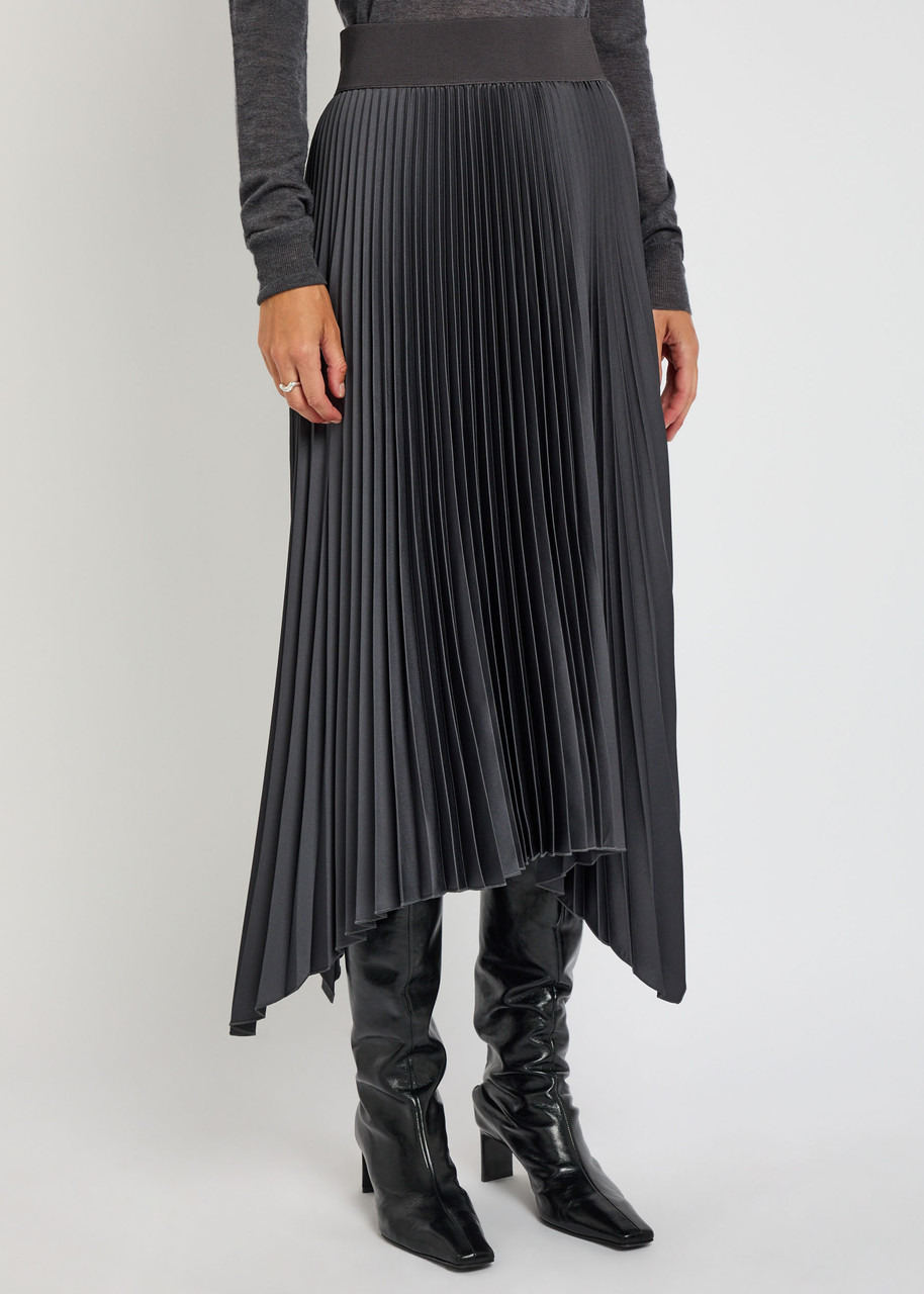Joseph Ade Plissé Satin Midi Skirt - 2