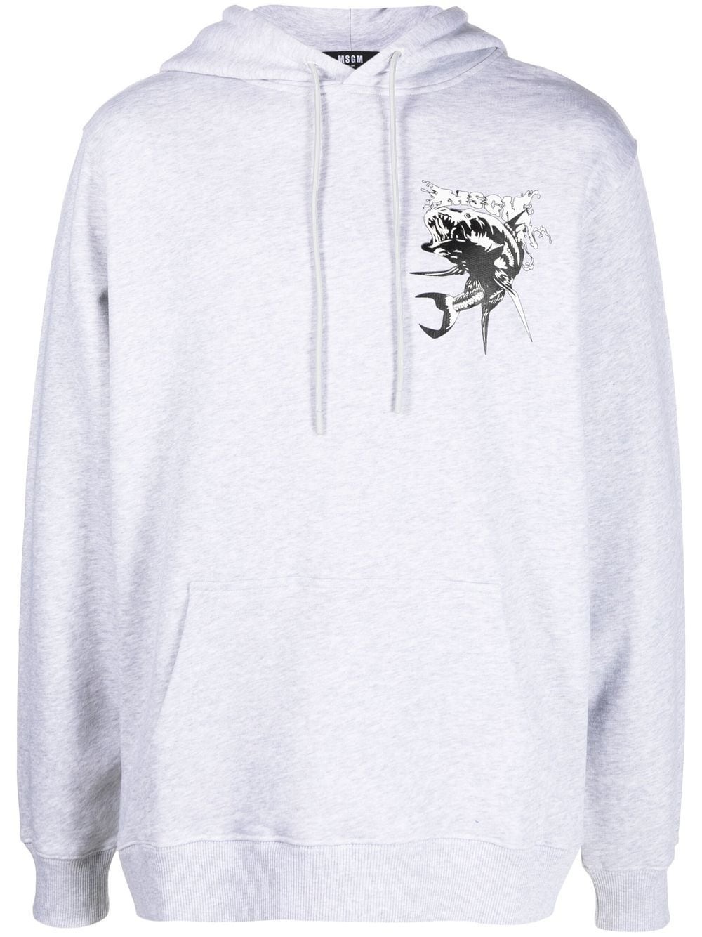 cotton graphic-print hoodie - 1