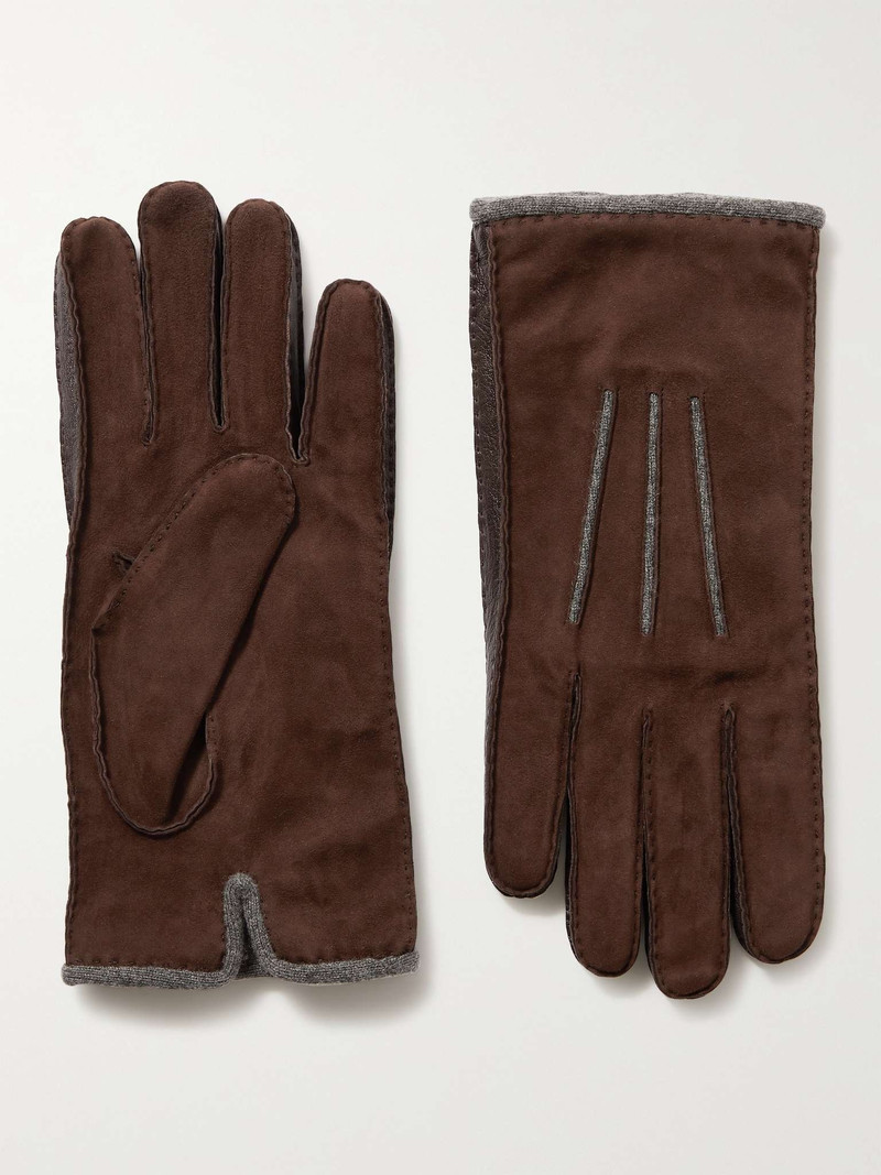 Damon Baby Cashmere-Lined Suede Gloves 1
