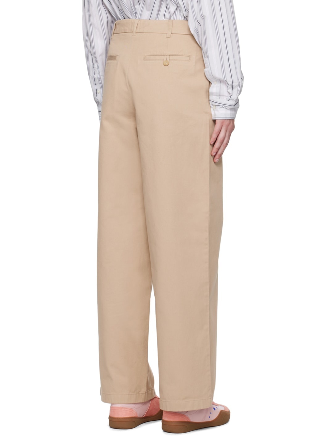 Beige Signature Pablo Trousers - 3