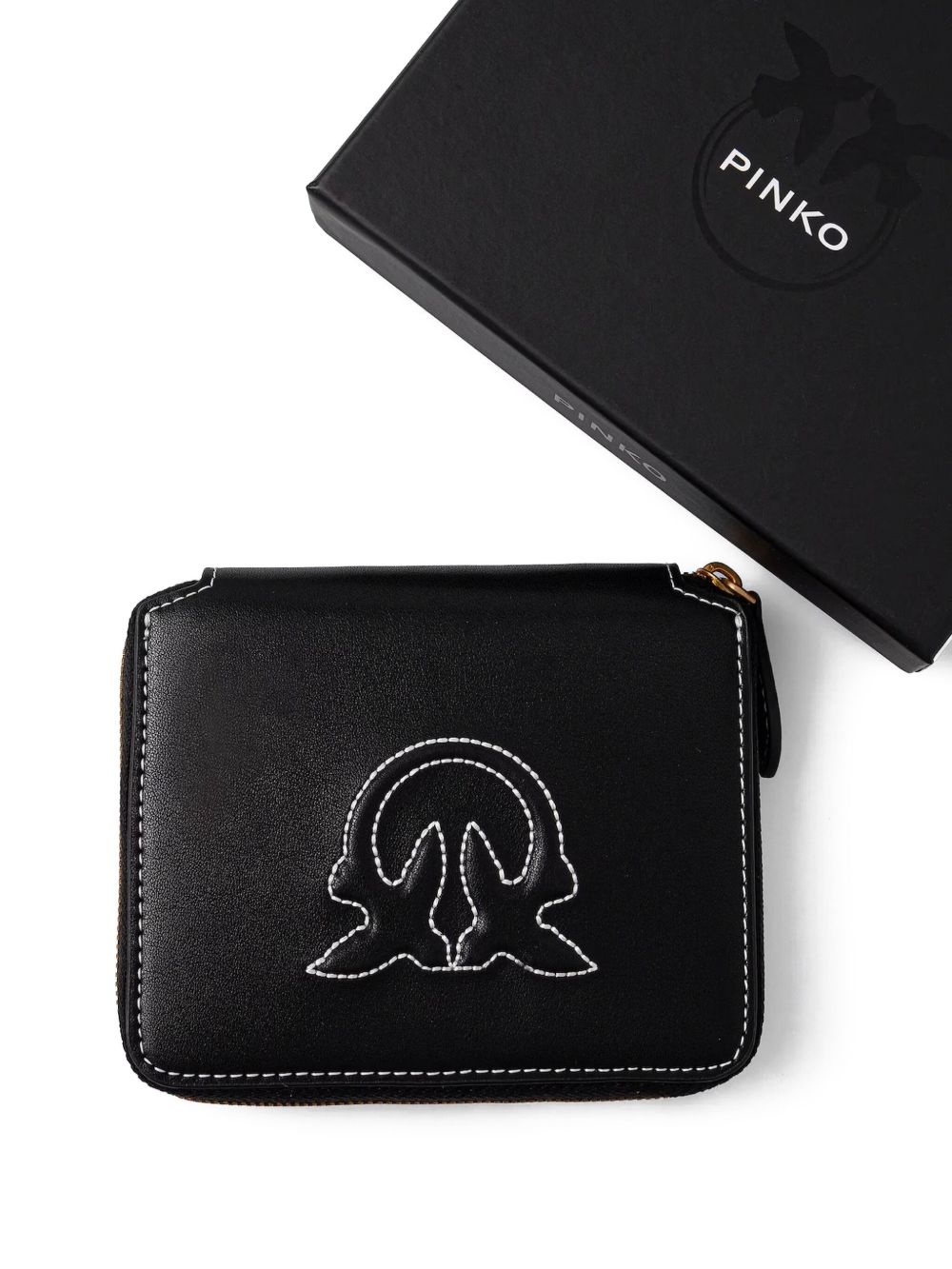 logo-stitched zip-around wallet - 4