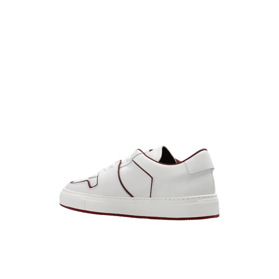 Common Projects Ladies Decades Lace-Up Low Top Sneakers in White/Red - 2