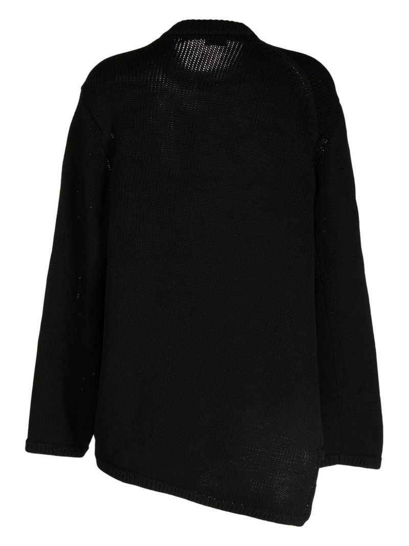 Comme Des Garçons gathered-detail knitted jumper outlook
