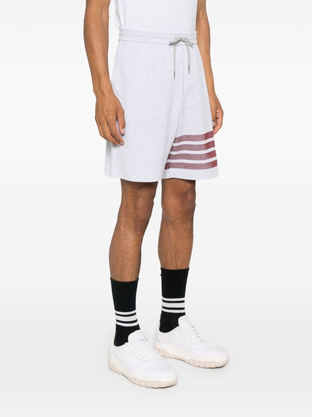 4-Bar cotton track shorts - 3