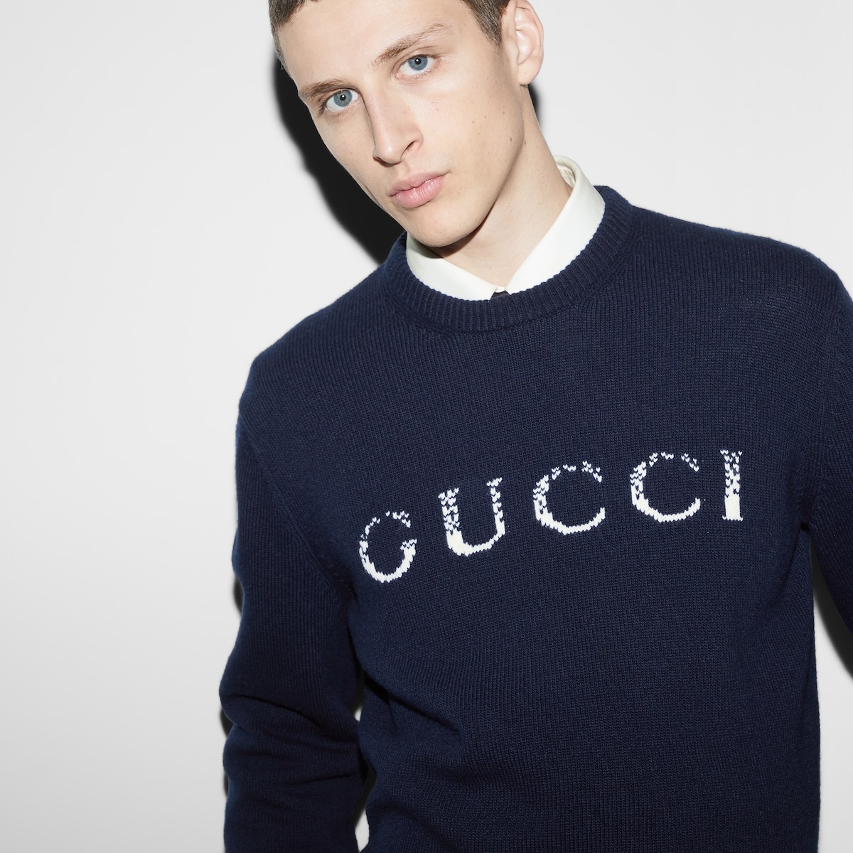 Wool sweater with Gucci intarsia - 5