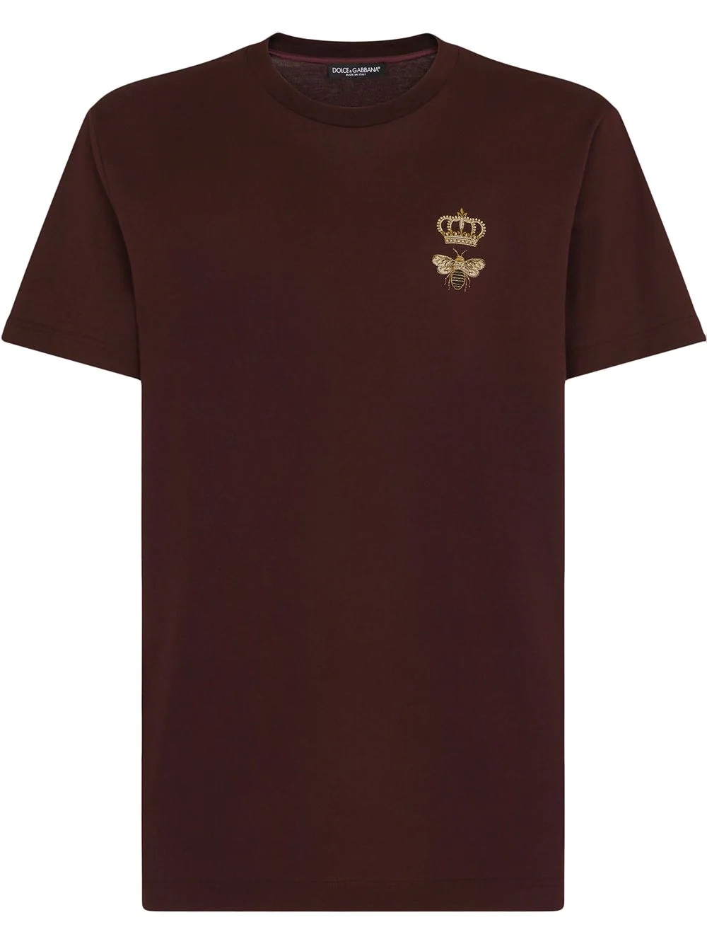 crown-patch crew-neck T-shirt - 1