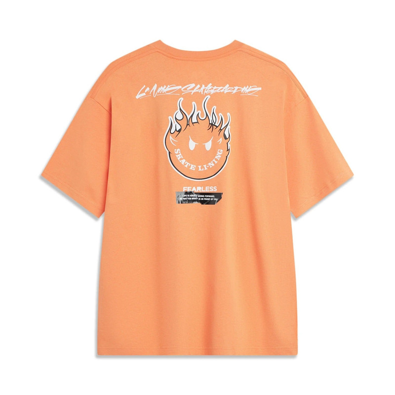 Li-Ning Li-Ning x OG_SLICK Skateboarding Graphic T-shirt 'Orange' AHST483-4 outlook