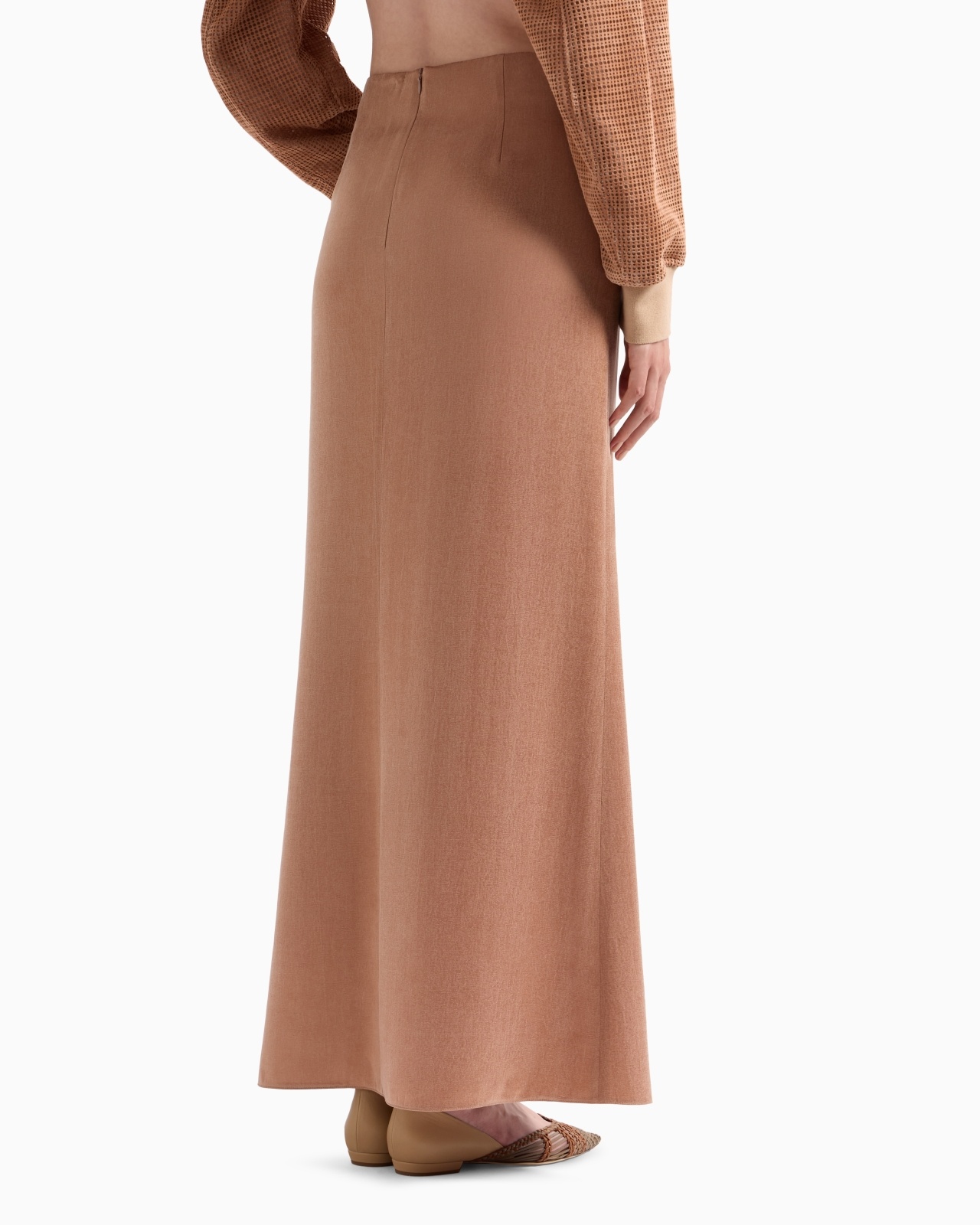 VISCOSE AND CUPRO LONG SKIRT - 3