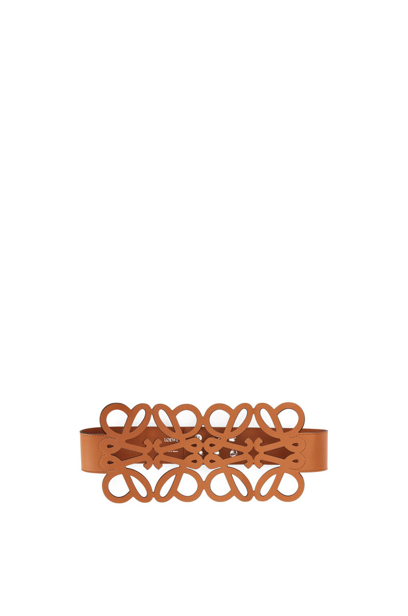 Anagram cut out belt in calfskin - 1