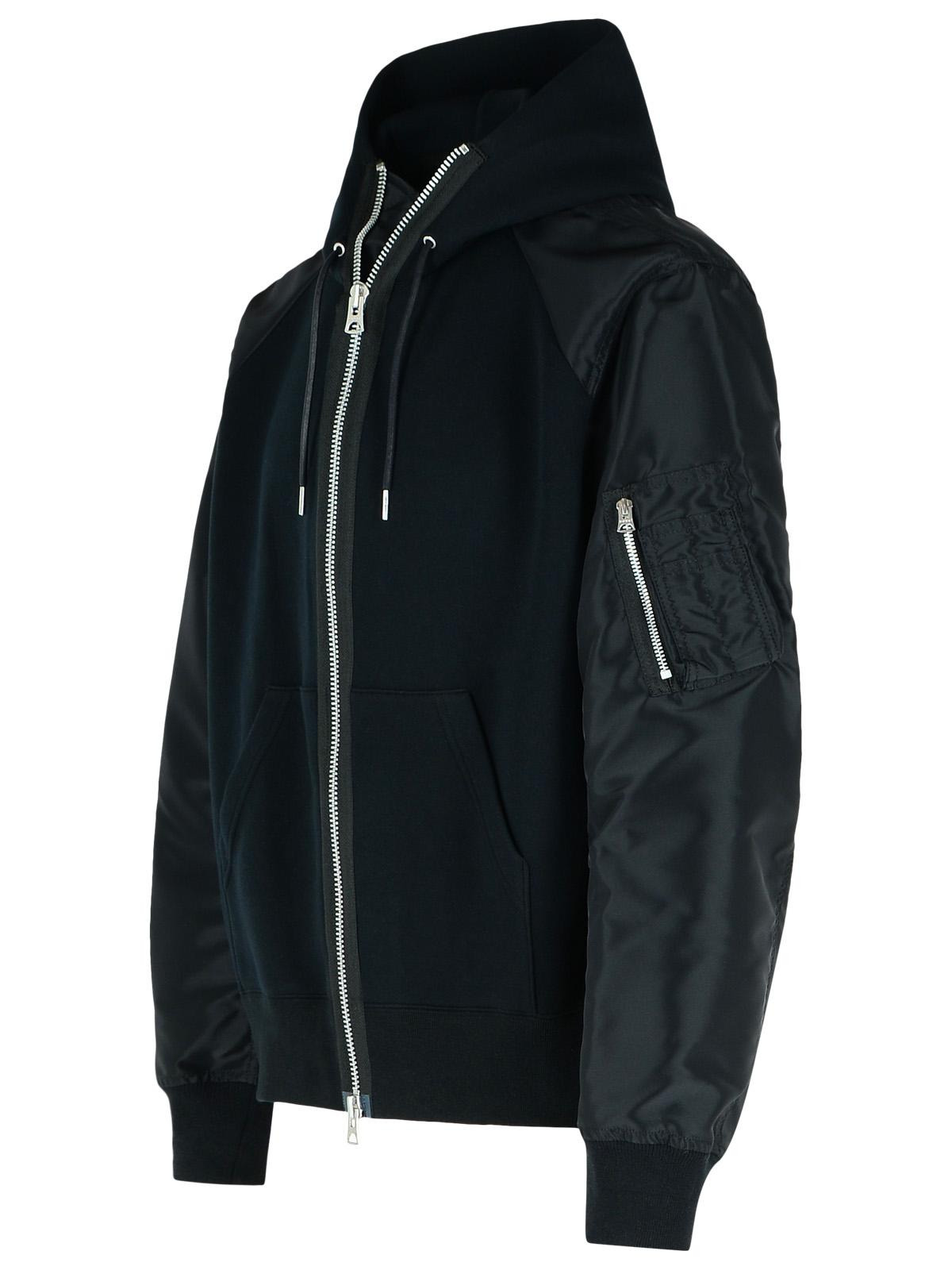 Sacai Black Cotton Blend Sweatshirt Men - 2