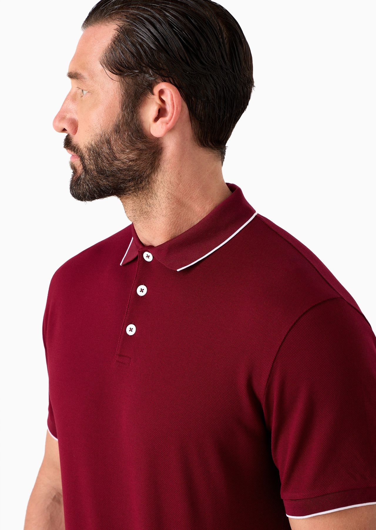 Piqué polo shirt in lisle cotton yarn - 5