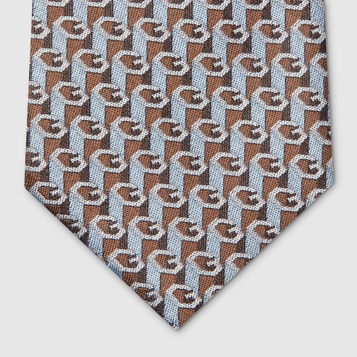 Geometric G silk jacquard tie - 4