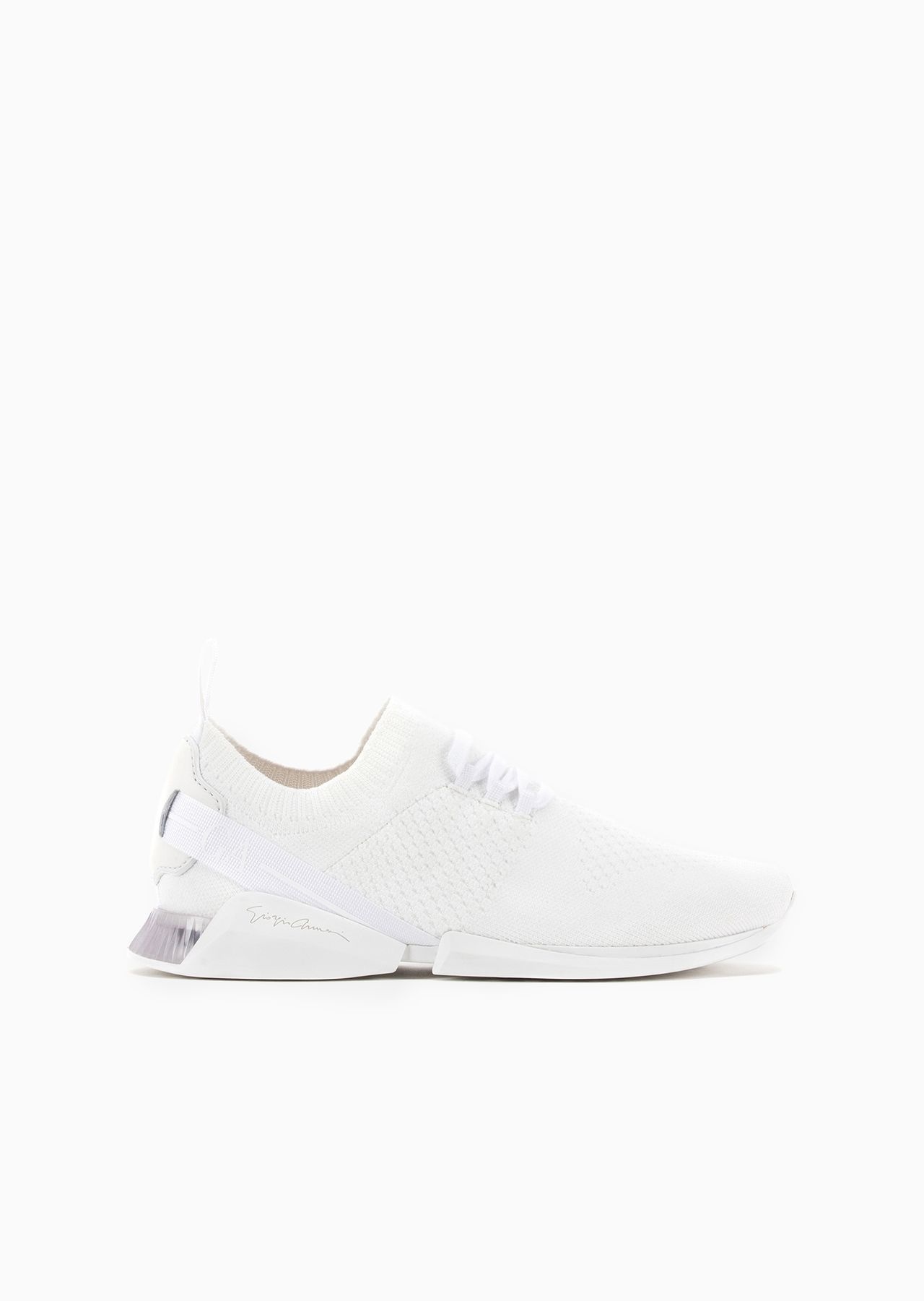 Lace-up fabric sneakers with leather details - 1