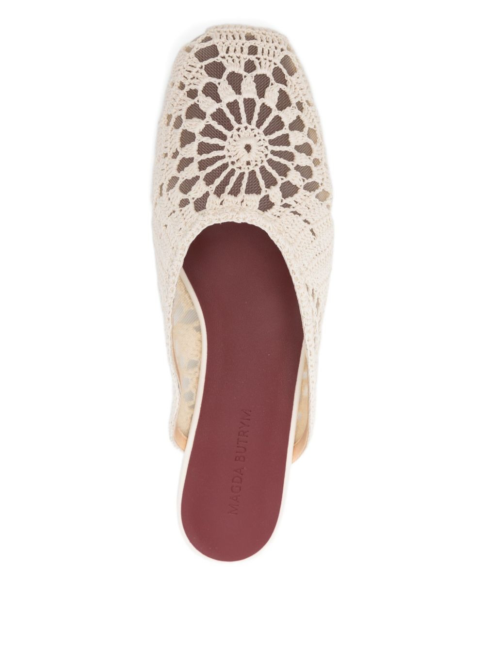 crochet-lace mules - 4