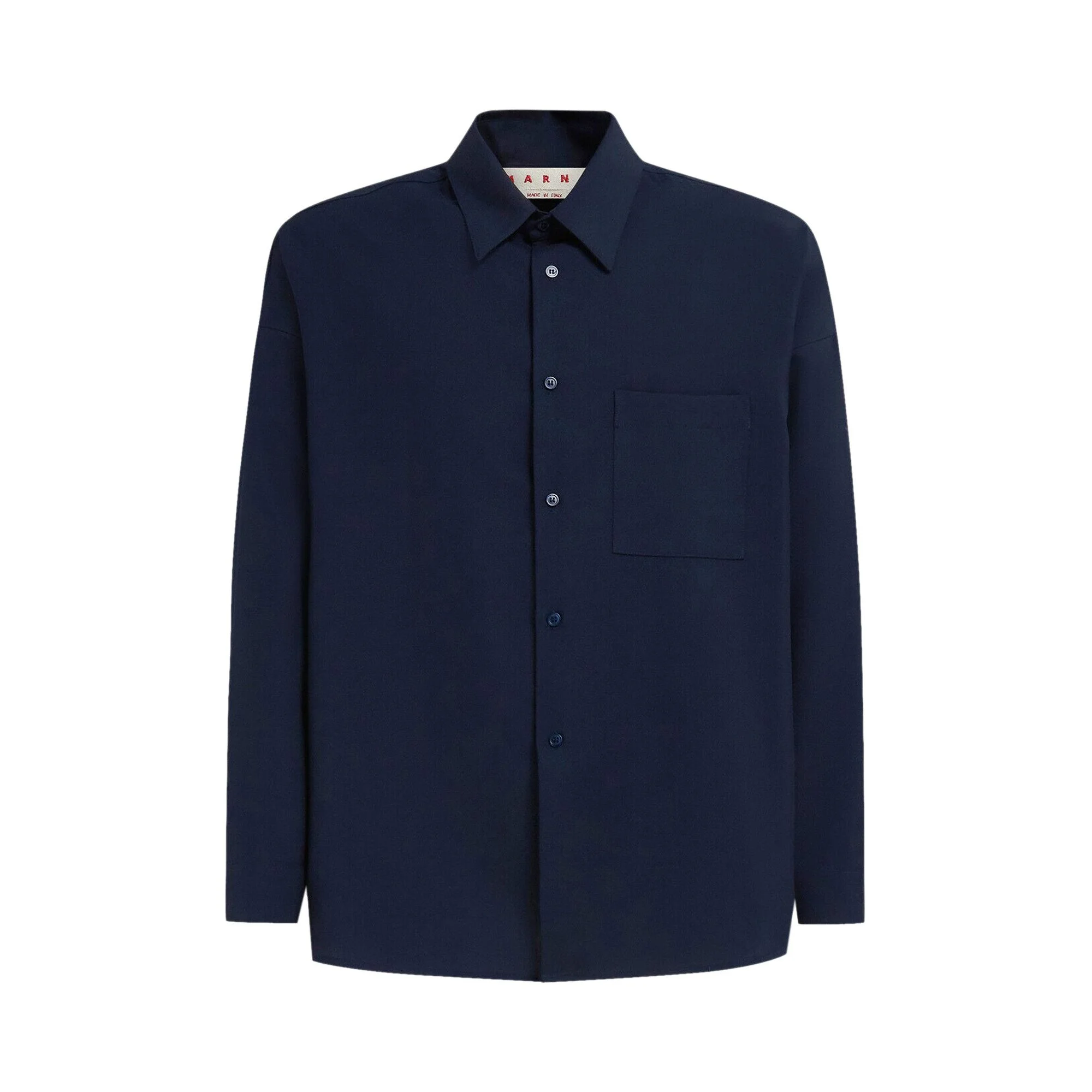 Marni Boxy Fit Tropical Shirt 'Blue/Black' - 1