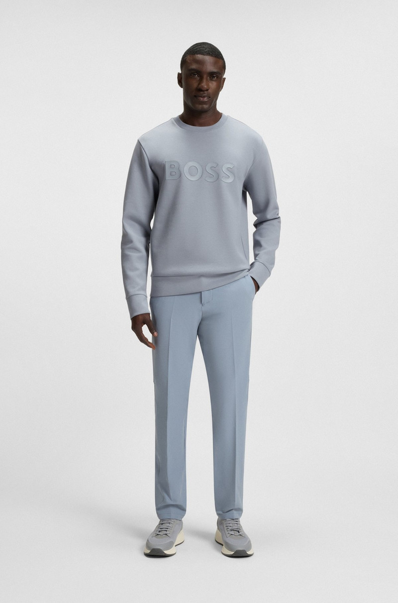 BOSS STRETCH-COTTON SWEATSHIRT WITH SANDWICH LOGO outlook