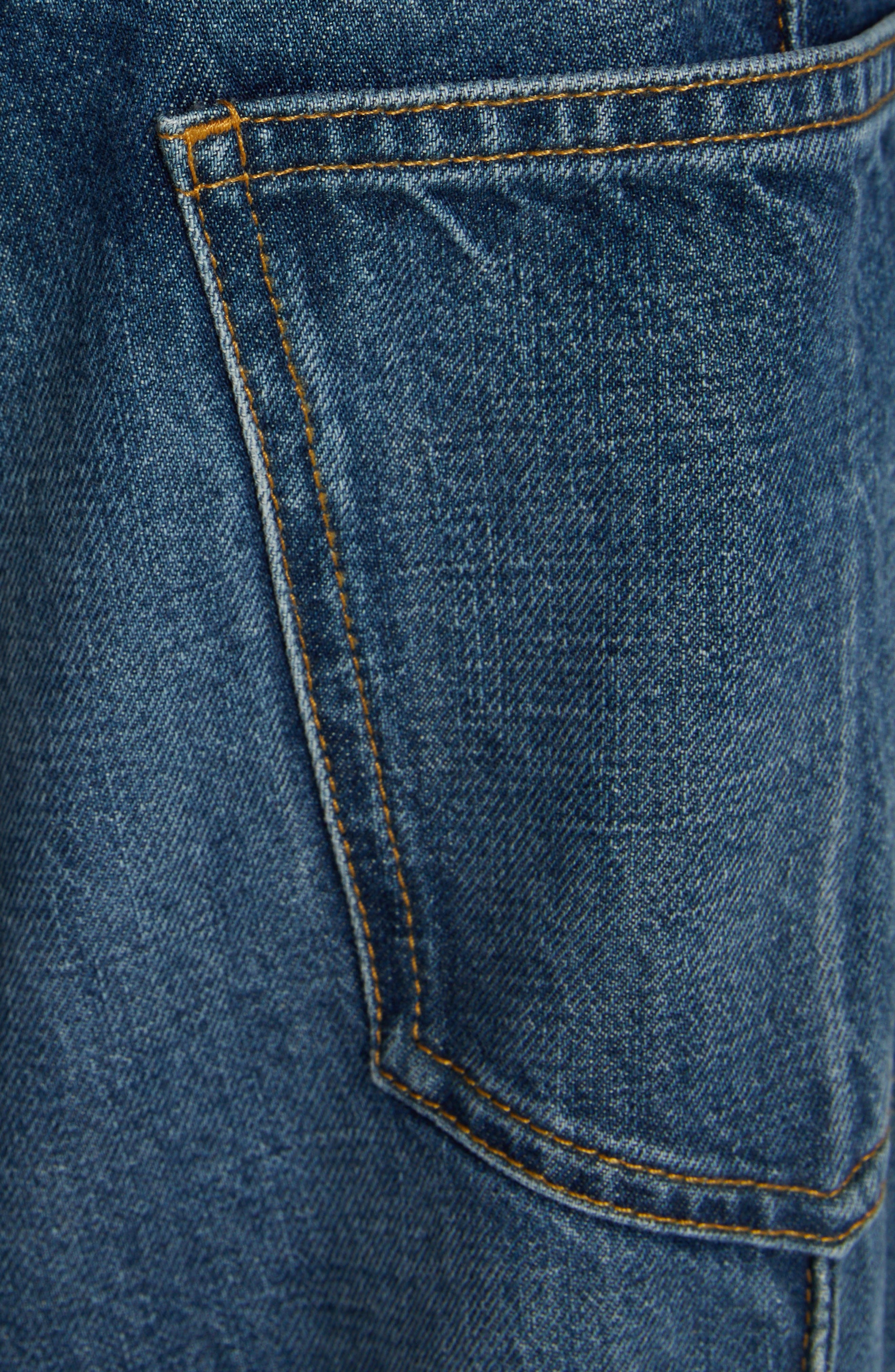Curved Nonstretch Denim Jeans - 6