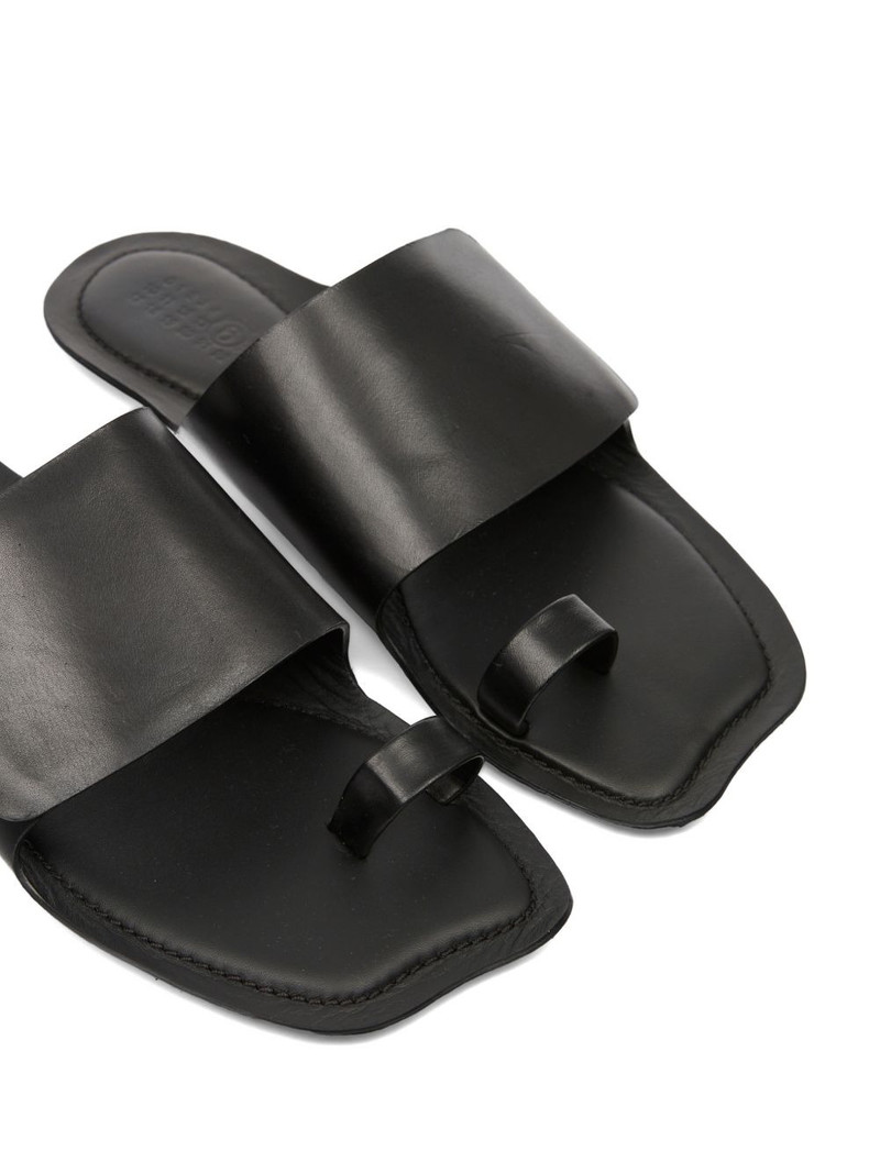 broad strap leather sandals 5