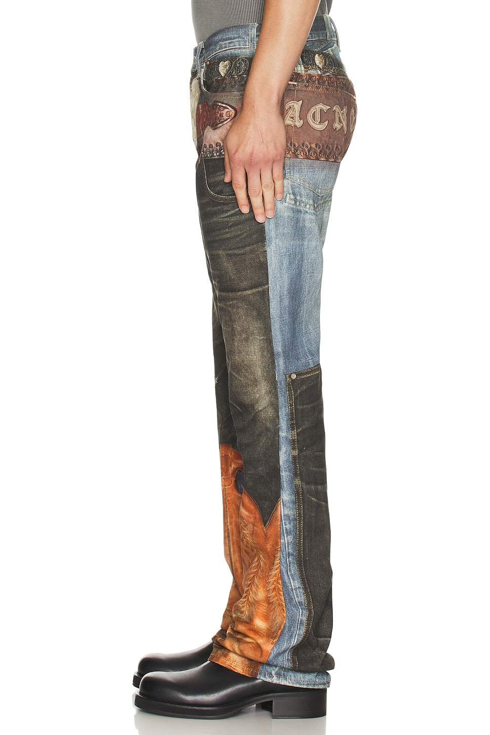 2010m Heart Buckle Belt Jean - 4