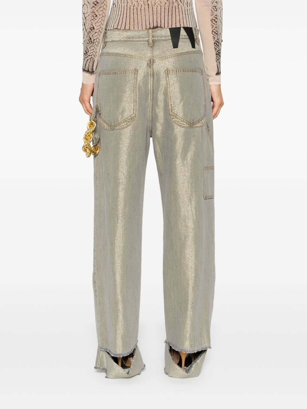 Lisa chain-detail jeans - 4