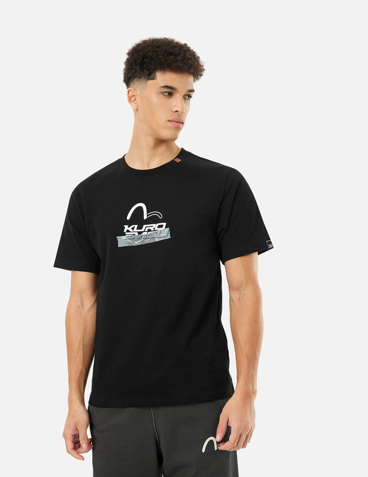 Logo and Tape Print Regular Fit T-shirt - 7