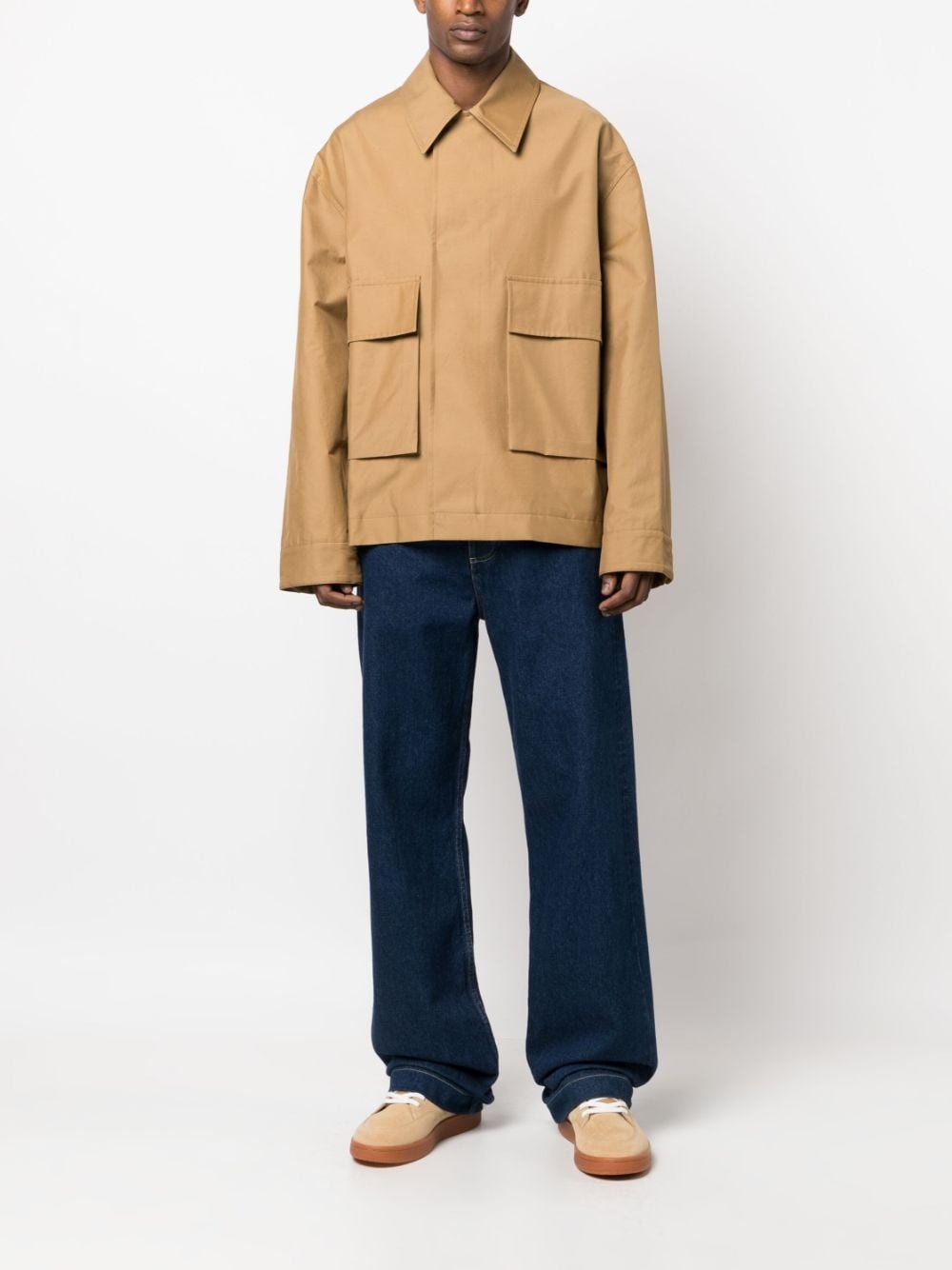 cargo-pocket shirt jacket - 2