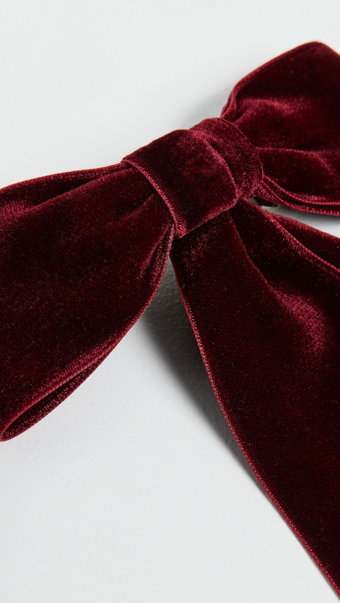 Velvet Bow Barrette - 4