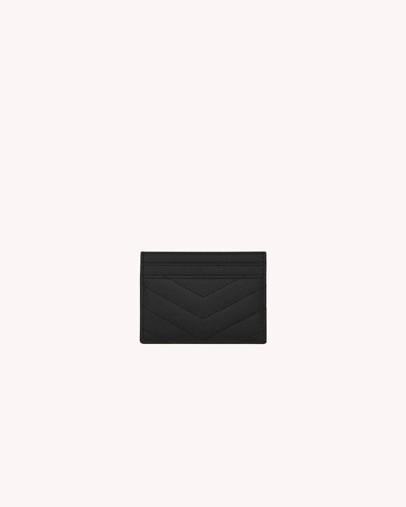 SAINT LAURENT CASSANDRE MATELASSÉ CARD CASE IN GRAIN DE POUDRE LEATHER outlook