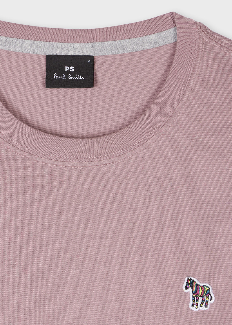 Paul Smith Powder Pink Organic Cotton Zebra Logo T-Shirt outlook