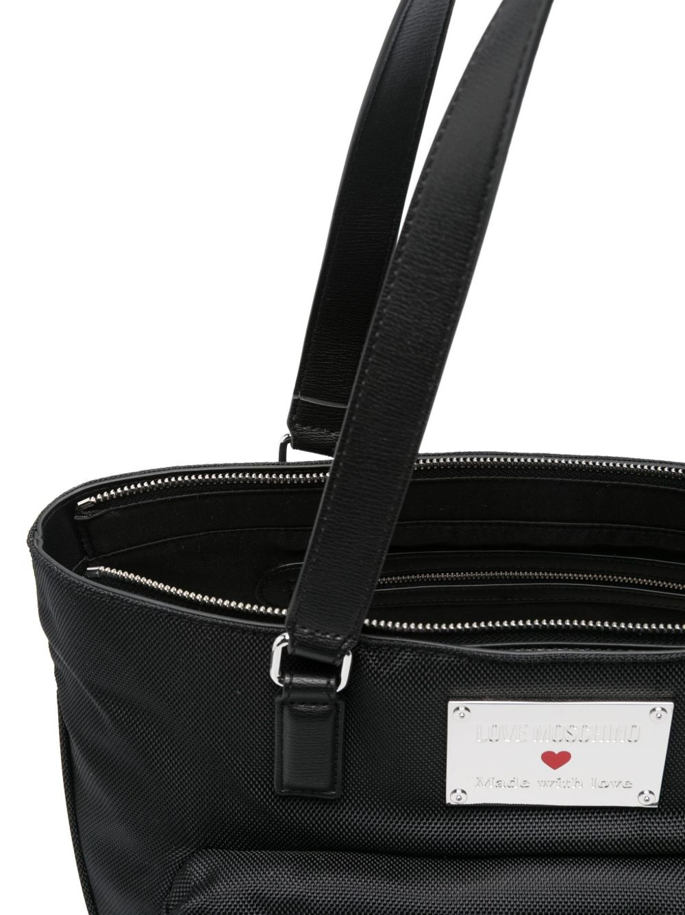 logo-plaque tote bag - 5
