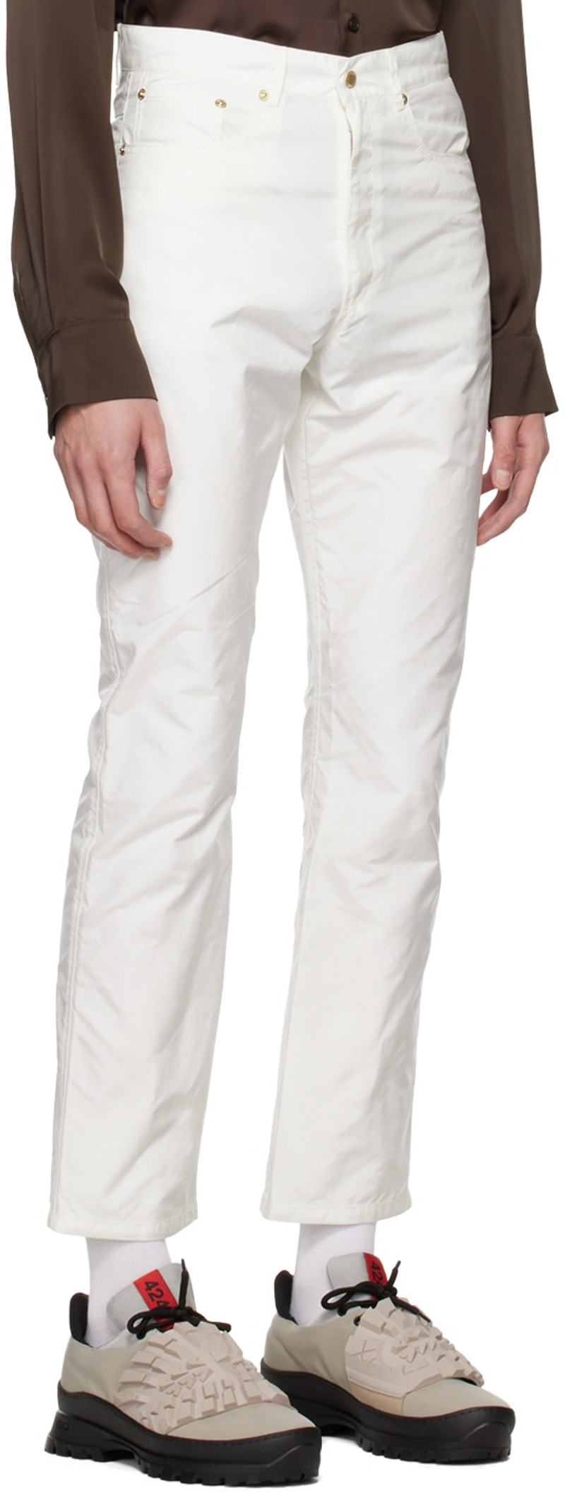 Kanghyuk SSENSE Exclusive Off-White Airbag Trousers outlook