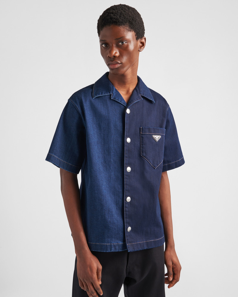 Double Match washed denim shirt 4