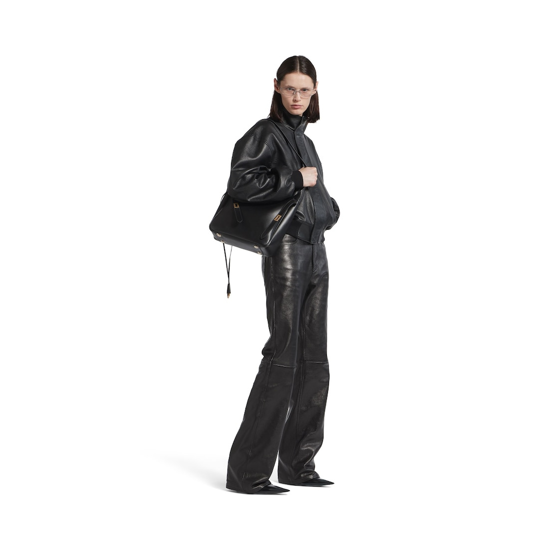 Women's Straight Fit Pants in Black - 2