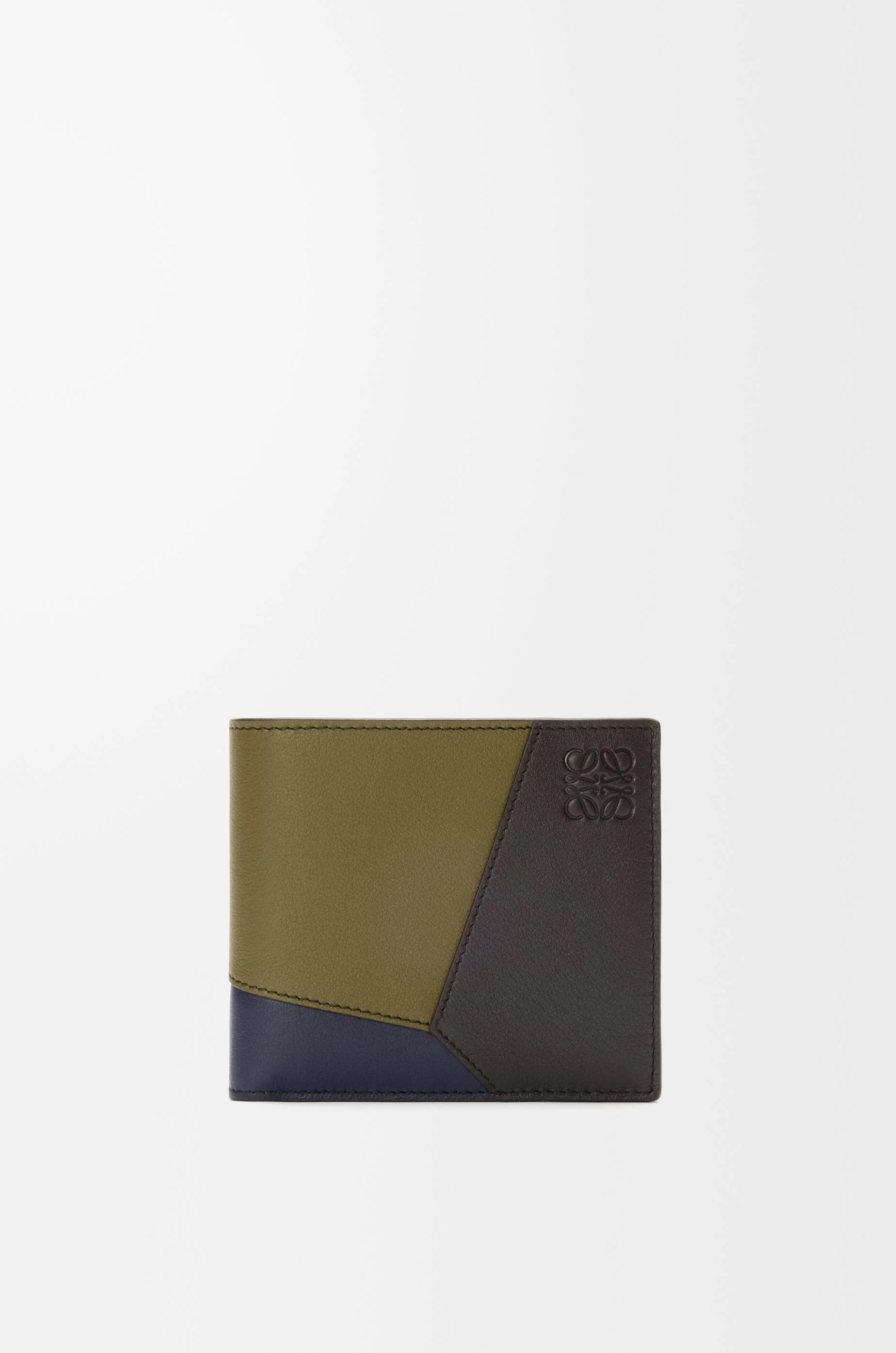 Puzzle bifold coin wallet in classic calfskin - 1
