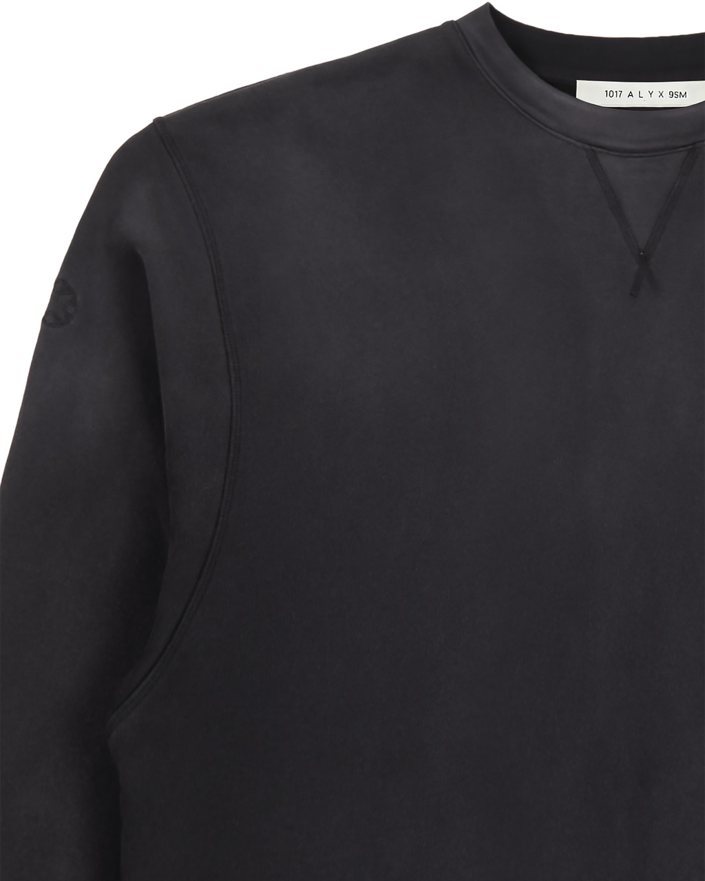 BLACK GARMENT DYE BOXY CREWNECK SWEATSHIRT - 3
