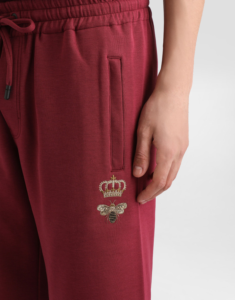 Jersey jogging shorts with embroidery 4