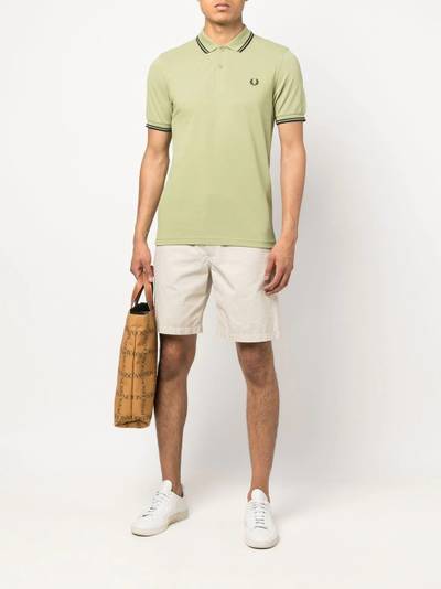 Fred Perry embroidered-logo short-sleeved polo shirt outlook