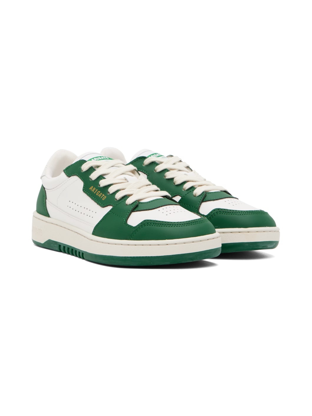 White & Green Dice Lo Sneakers - 4