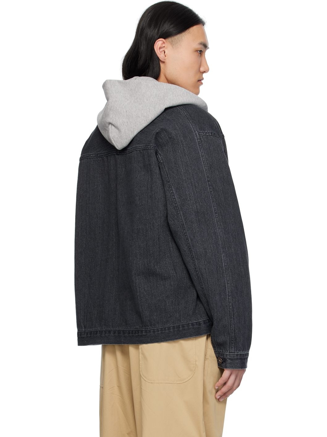 Gray Short Denim Jacket - 3