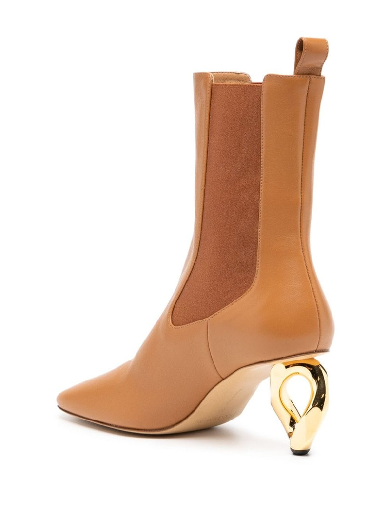 65mm chain heel boots 3