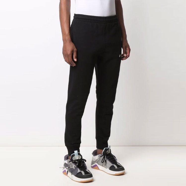 Men's Off-White SS21 Solid Color logo Sports Pants/Trousers/Joggers Black OMCH035F21FLE0011001 - 2